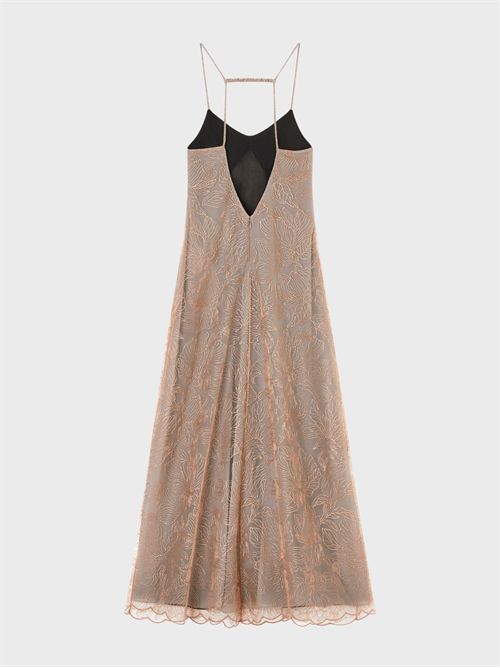 Abito lungo in tulle ricamato lurex EMPORIO ARMANI | EW004316TE20132M3016
